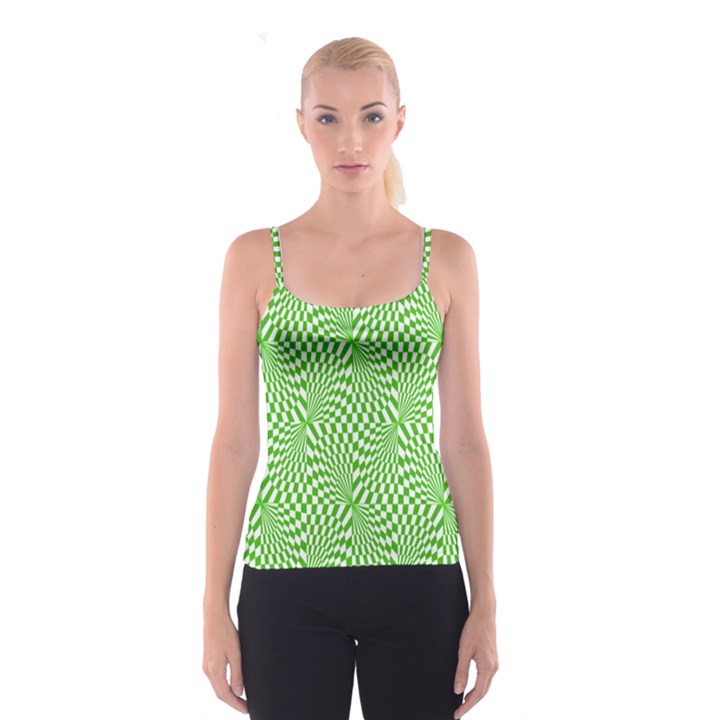 Illusion Waves Pattern Spaghetti Strap Top