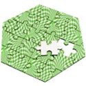 Illusion Waves Pattern Wooden Puzzle Hexagon View2