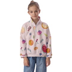 Summer Fruit Kids  Half Zip Hoodie by SychEva