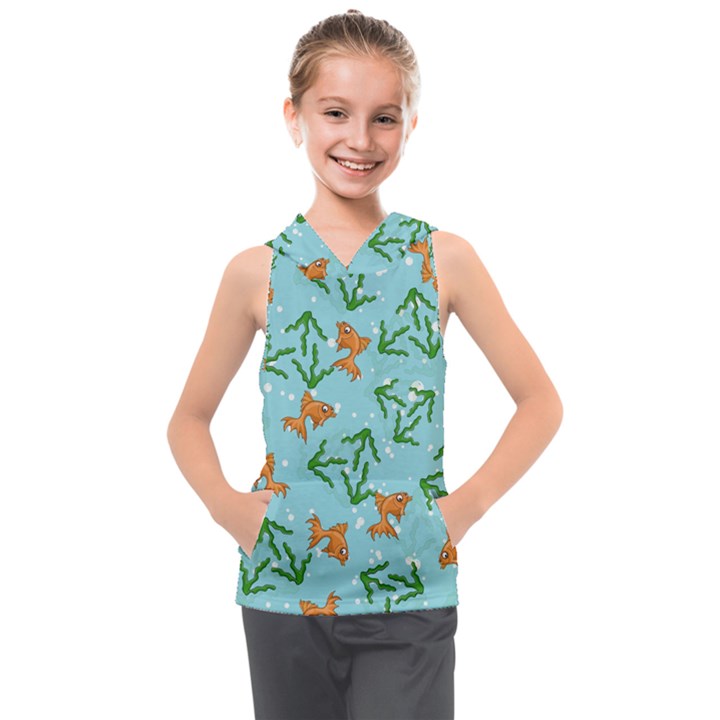 Gold Fish Kids  Sleeveless Hoodie