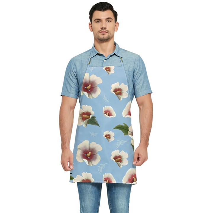 Hibiscus Flowers Kitchen Apron