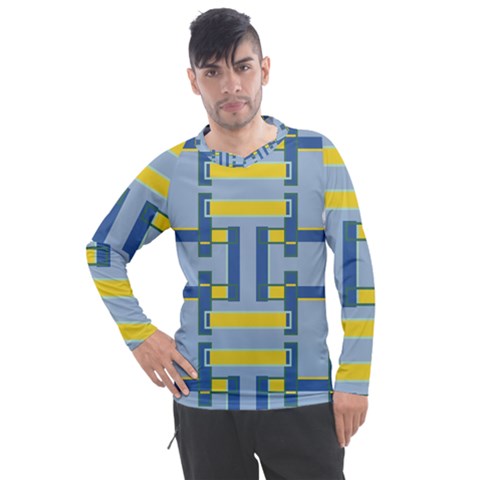 Abstract Pattern Geometric Backgrounds   Men s Pique Long Sleeve Tee by Eskimos