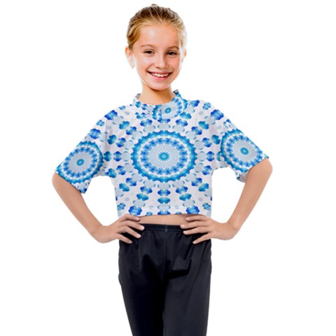 Digital Sky Kids Mock Neck Tee by Sparkle