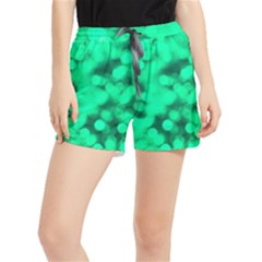 Light Reflections Abstract No10 Green Women s Runner Shorts by DimitriosArt