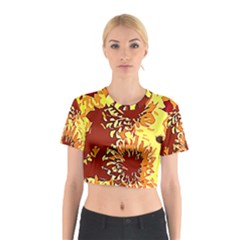 Sunflowers Cotton Crop Top by 3cl3ctix