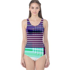 Gradient One Piece Swimsuit by Sparkle