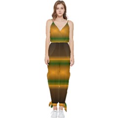 Gradient Sleeveless Tie Ankle Jumpsuit by Sparkle