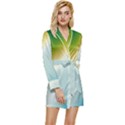 Gradientcolors Long Sleeve Satin Robe View1