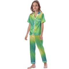 Gradientcolors Kids  Satin Short Sleeve Pajamas Set by Sparkle