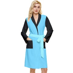 Split Reference Long Sleeve Velour Robe by VernenInk