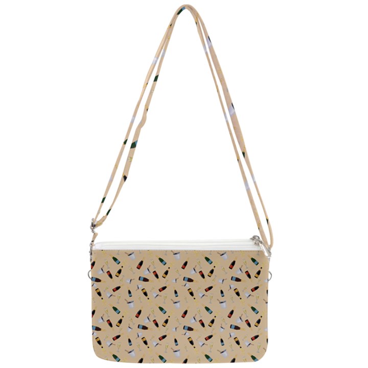 Festive Champagne Double Gusset Crossbody Bag