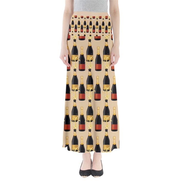 Champagne For The Holiday Full Length Maxi Skirt