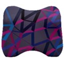 3d Lovely Geo Lines Velour Head Support Cushion View1