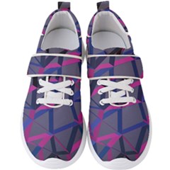 3d Lovely Geo Lines Men s Velcro Strap Shoes by Uniqued