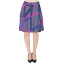 3d Lovely Geo Lines Velvet High Waist Skirt View1