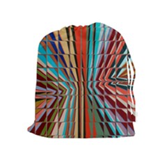 Digital Illusion Drawstring Pouch (xl) by Sparkle