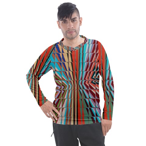 Digital Illusion Men s Pique Long Sleeve Tee by Sparkle