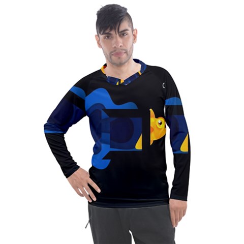 Digital Illusion Men s Pique Long Sleeve Tee by Sparkle