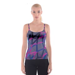 3d Lovely Geo Lines Spaghetti Strap Top by Uniqued