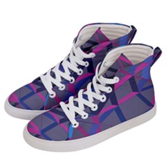 3d Lovely Geo Lines Men s Hi-top Skate Sneakers by Uniqued