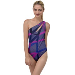 3d Lovely Geo Lines To One Side Swimsuit by Uniqued