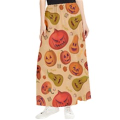 Pumpkin Muzzles Maxi Chiffon Skirt by SychEva