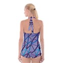 3d Lovely Geo Lines 2 Boyleg Halter Swimsuit  View2