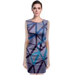 3d Lovely Geo Lines 2 Classic Sleeveless Midi Dress by Uniqued