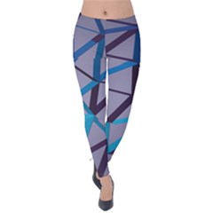 3d Lovely Geo Lines 2 Velvet Leggings by Uniqued