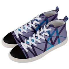 3d Lovely Geo Lines 2 Men s Mid-top Canvas Sneakers by Uniqued