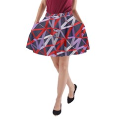 3d Lovely Geo Lines Vii A-line Pocket Skirt by Uniqued