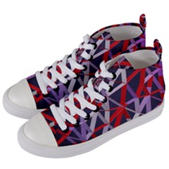 3d Lovely Geo Lines Vii Women s Mid-top Canvas Sneakers by Uniqued