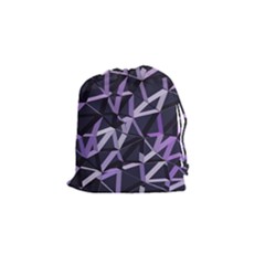 3d Lovely Geo Lines Vi Drawstring Pouch (small) by Uniqued