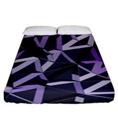 3d Lovely Geo Lines Vi Fitted Sheet (king Size) by Uniqued