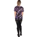 3d Lovely Geo Lines Vi Women s V-Neck Scrub Top View4