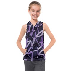 3d Lovely Geo Lines Vi Kids  Sleeveless Hoodie by Uniqued