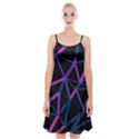 3d Lovely Geo Lines  V Spaghetti Strap Velvet Dress View1