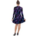 3d Lovely Geo Lines  V Long Sleeve Panel Dress View2