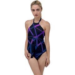 3d Lovely Geo Lines  V Go With The Flow One Piece Swimsuit by Uniqued