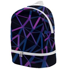 3d Lovely Geo Lines  V Zip Bottom Backpack by Uniqued