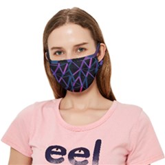 3d Lovely Geo Lines  V Crease Cloth Face Mask (adult) by Uniqued