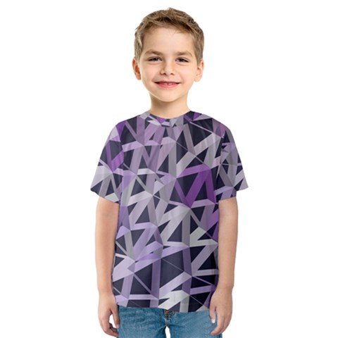 3d Lovely Geo Lines  Iv Kids  Sport Mesh Tee by Uniqued