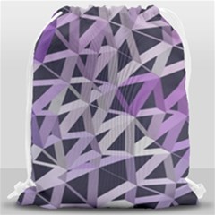 3d Lovely Geo Lines  Iv Drawstring Bag (large) by Uniqued