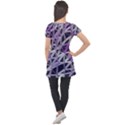 3d Lovely Geo Lines  Iv Puff Sleeve Tunic Top View2