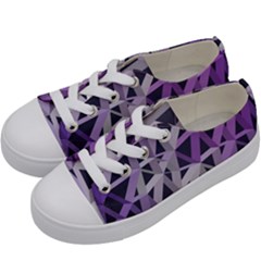 3d Lovely Geo Lines  Iv Kids  Low Top Canvas Sneakers by Uniqued