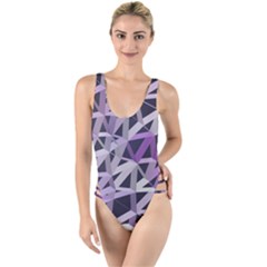 3d Lovely Geo Lines  Iv High Leg Strappy Swimsuit by Uniqued