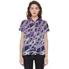 3d Lovely Geo Lines  Iv Short Sleeve Pocket Shirt by Uniqued