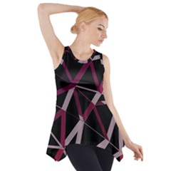 3d Lovely Geo Lines Iii Side Drop Tank Tunic by Uniqued