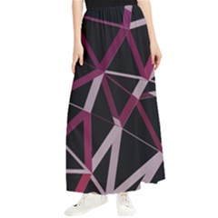 3d Lovely Geo Lines Iii Maxi Chiffon Skirt by Uniqued