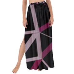 3d Lovely Geo Lines Iii Maxi Chiffon Tie-up Sarong by Uniqued